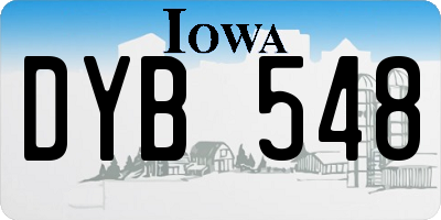 IA license plate DYB548