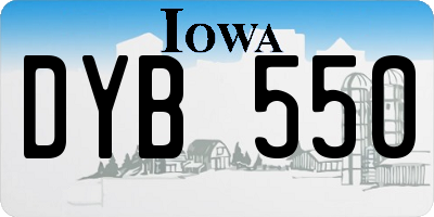 IA license plate DYB550