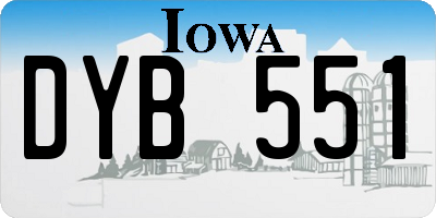 IA license plate DYB551