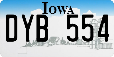 IA license plate DYB554