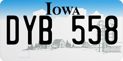 IA license plate DYB558