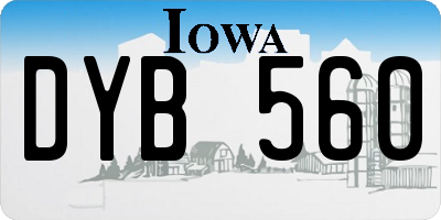 IA license plate DYB560