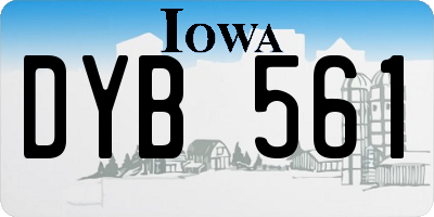 IA license plate DYB561