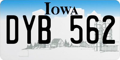 IA license plate DYB562