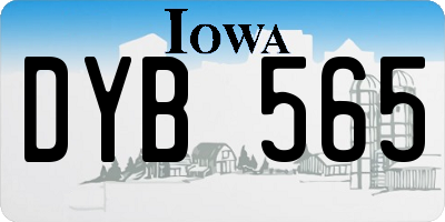 IA license plate DYB565