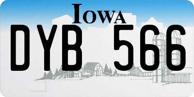 IA license plate DYB566