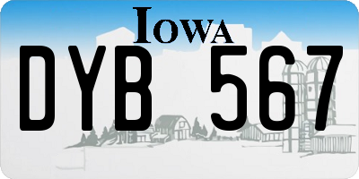 IA license plate DYB567