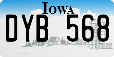 IA license plate DYB568