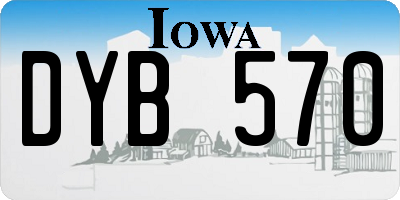 IA license plate DYB570
