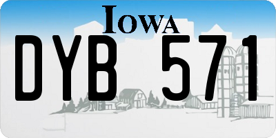 IA license plate DYB571