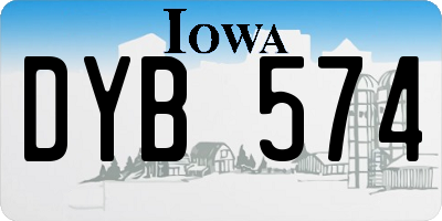 IA license plate DYB574