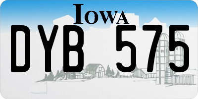 IA license plate DYB575