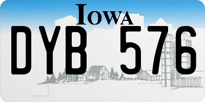 IA license plate DYB576