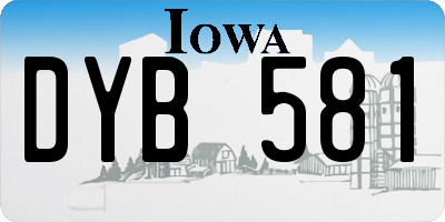 IA license plate DYB581
