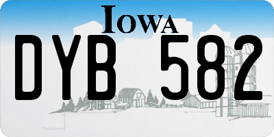 IA license plate DYB582