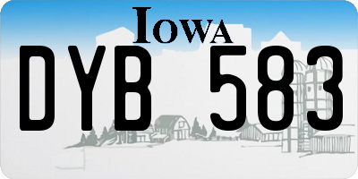 IA license plate DYB583