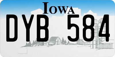 IA license plate DYB584