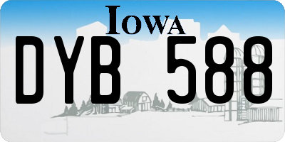 IA license plate DYB588