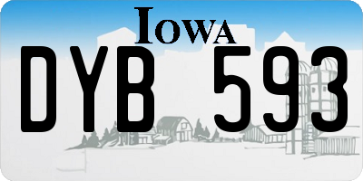 IA license plate DYB593