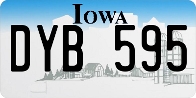 IA license plate DYB595