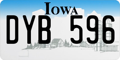 IA license plate DYB596