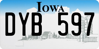 IA license plate DYB597