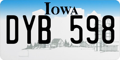 IA license plate DYB598