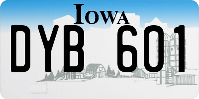 IA license plate DYB601