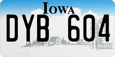 IA license plate DYB604