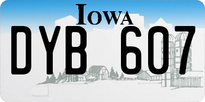 IA license plate DYB607