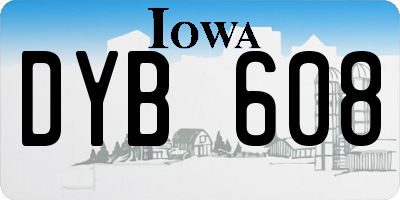 IA license plate DYB608