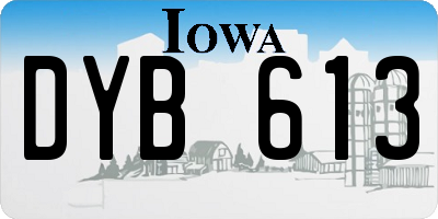 IA license plate DYB613