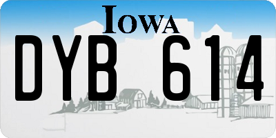 IA license plate DYB614