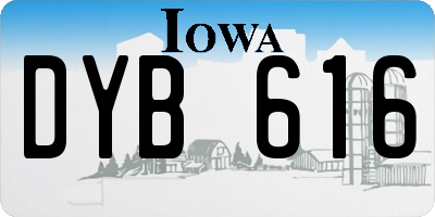 IA license plate DYB616