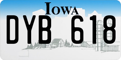 IA license plate DYB618