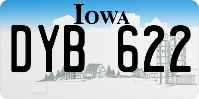 IA license plate DYB622