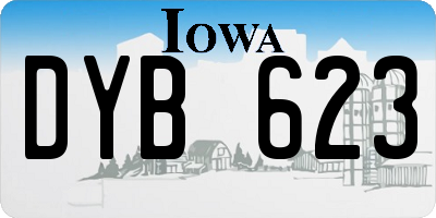 IA license plate DYB623