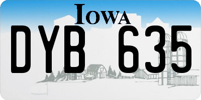 IA license plate DYB635