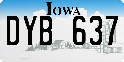 IA license plate DYB637