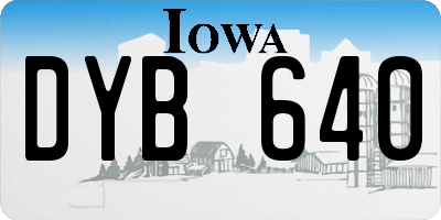 IA license plate DYB640