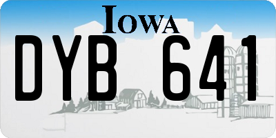 IA license plate DYB641