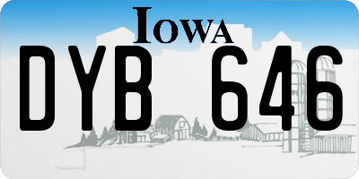 IA license plate DYB646
