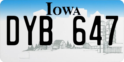 IA license plate DYB647