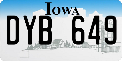 IA license plate DYB649