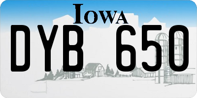 IA license plate DYB650