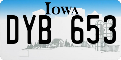 IA license plate DYB653