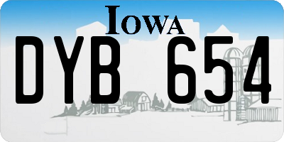 IA license plate DYB654