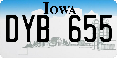 IA license plate DYB655