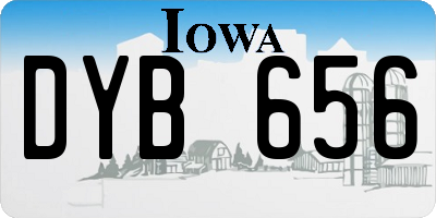 IA license plate DYB656