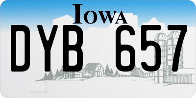 IA license plate DYB657